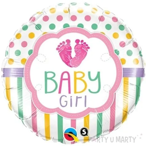 balon foliowy baby shower girl dwustronny qualatex 18 rnd