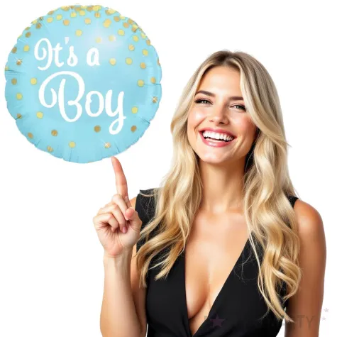 balon foliowy baby shower its a boy blekitny partypal 18 rnd