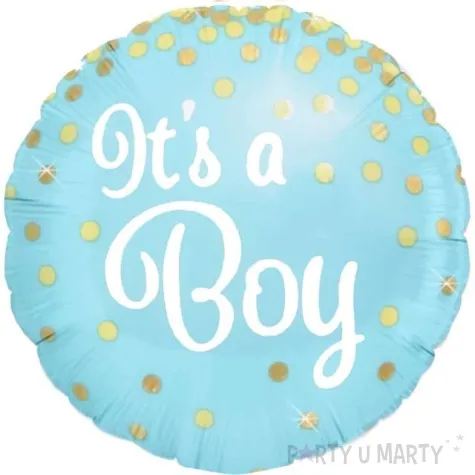 balon foliowy baby shower its a boy blekitny partypal 18 rnd