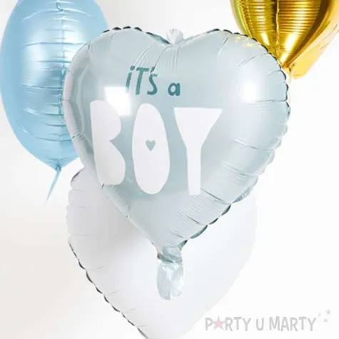 balon foliowy baby shower its a boy szary folat 18 hrt