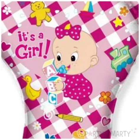 balon foliowy baby shower stopa dziewczynki flexmetal 24 shp