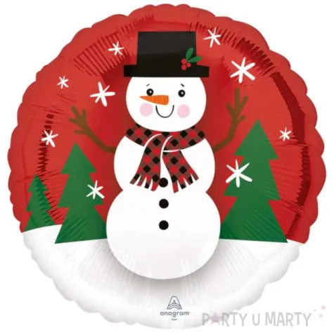 balon foliowy balwanek swiateczny amscan 18 rnd