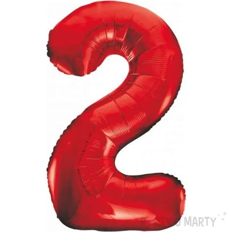 balon foliowy beauty and charm cyfra 2 czerwony godan 33 dgt