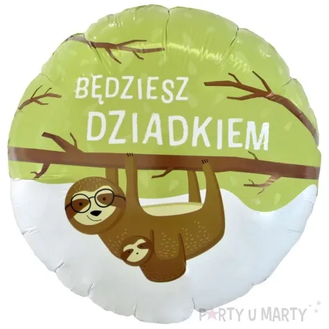 balon foliowy bedziesz dziadkiem leniwiec godan 18 rnd