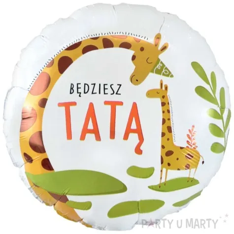 balon foliowy bedziesz tata zyrafy godan 18 rnd