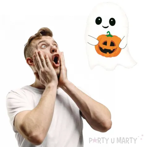 balon foliowy bialy duch z dynia betallic 26 shp