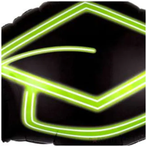 balon foliowy biret absolwenta neonowy amscan 30 shp