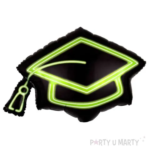 balon foliowy biret absolwenta neonowy amscan 30 shp