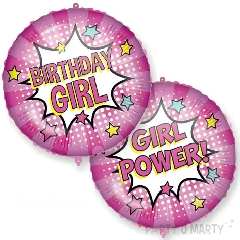 balon foliowy birthday girl rozowy procos 18 rnd