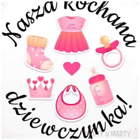 balon foliowy bodo girl kochana dziewczynka dekoracja na baby shower bialy 18 rnd