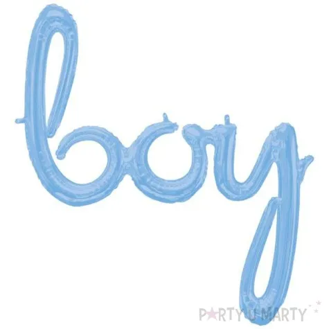 balon foliowy boy niebieski amscan 32 ltr