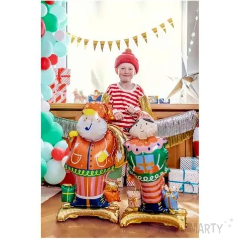 balon foliowy boze narodzenie elf stojacy z prezentami partydeco 34 5 shp