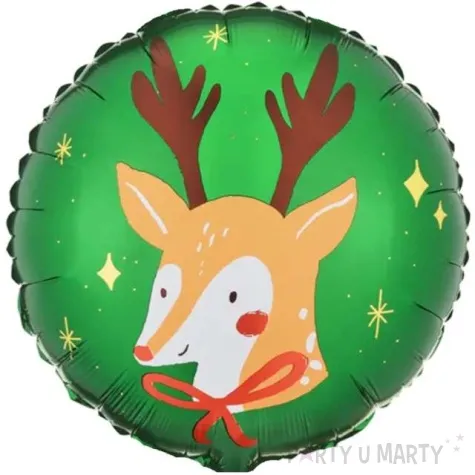 balon foliowy boze narodzenie renifer partydeco 18 rnd