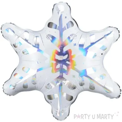 balon foliowy boze narodzenie sniezynka holograficzna partydeco 26 str