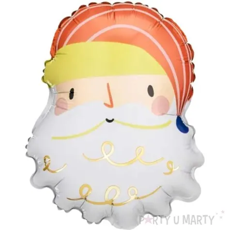 balon foliowy boze narodzenie swiety mikolaj glowa w czapce partydeco 12 shp