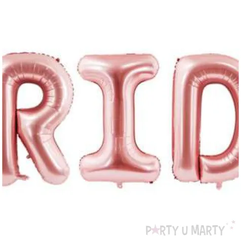 balon foliowy bride rozowe zloto partydeco 34 ltr