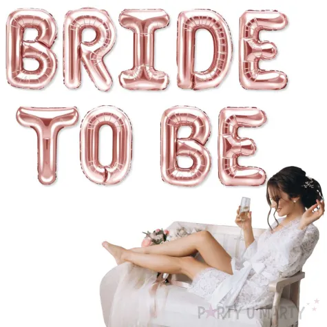 balon foliowy bride to be rozowe zloto partydeco 14 shp