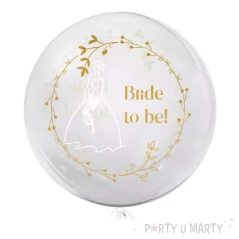 balon foliowy bride to be transparentny tuban 18 rnd