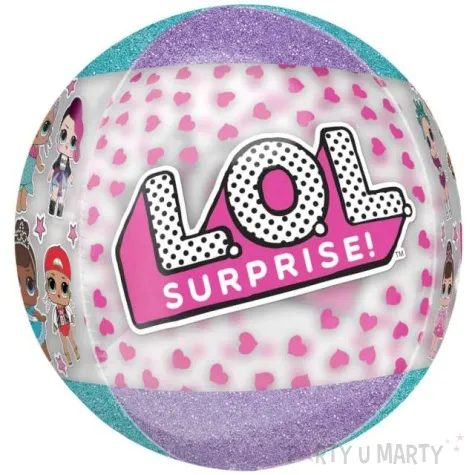 balon foliowy brokatowy lol surprise amscan 16 rnd