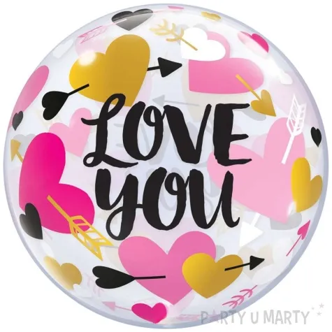 balon foliowy bubble love you qualatex 22 orb