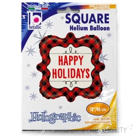 balon foliowy buffalo happy holidays betallic 18 shp