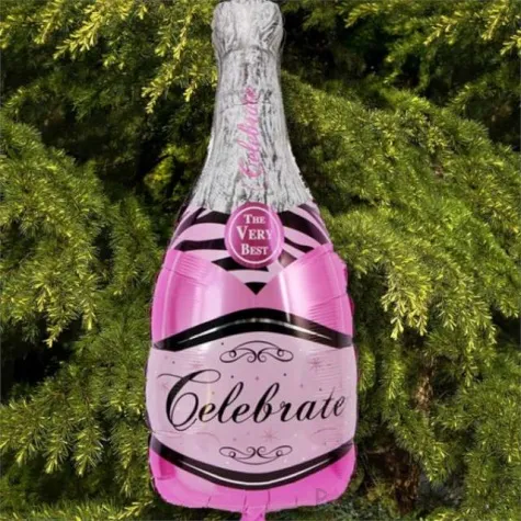 balon foliowy butelka szampana celebrate rozowy dekoracjepolska 39 shp