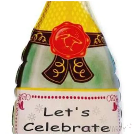 balon foliowy butelka szampana flexmetal 24 shp