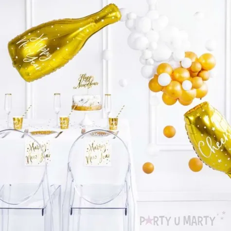 balon foliowy butelka zloty partydeco 32 shp