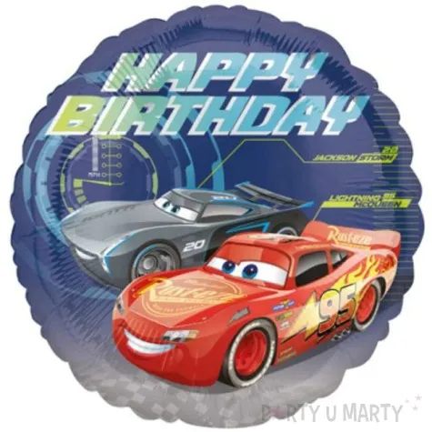 balon foliowy cars 3 happy birthday amscan 17 rnd