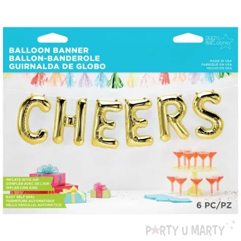 balon foliowy cheers zloty qualatex 16 ltr