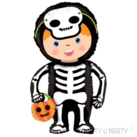 balon foliowy chlopiec w stroju szkieletora betallic 40 shp