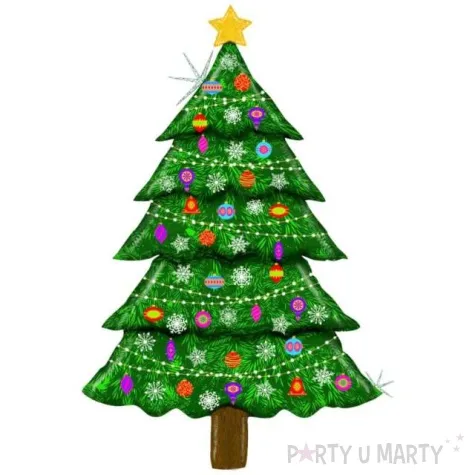 balon foliowy choinka z gwiazda betallic 55 shp