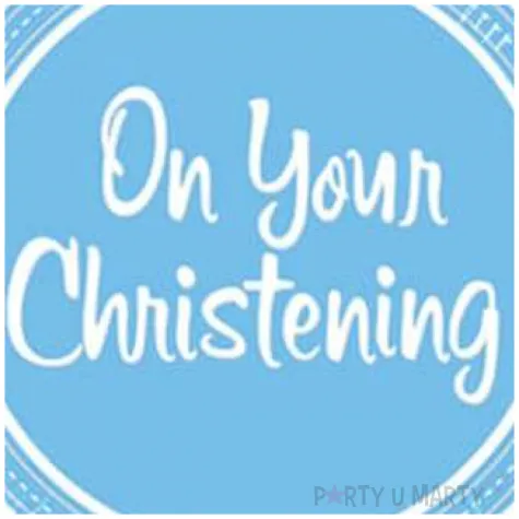 balon foliowy chrzest niebieski qualatex 18 rnd