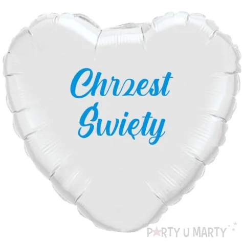 balon foliowy chrzest swiety classic bialo blekitny 18 hrt