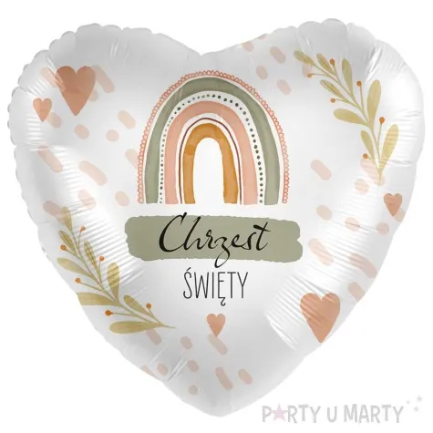 balon foliowy chrzest swiety tecza bialy premioloon 17 hrt