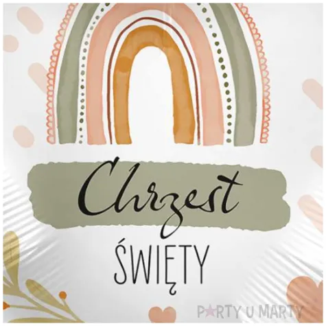 balon foliowy chrzest swiety tecza bialy premioloon 17 hrt