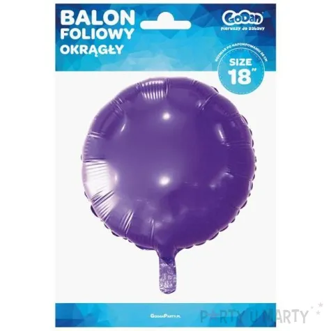 balon foliowy classic fioletowy metalik godan 18 rnd