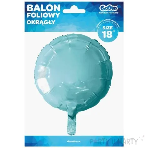 balon foliowy classic niebieski jasny metalik godan 18 rnd