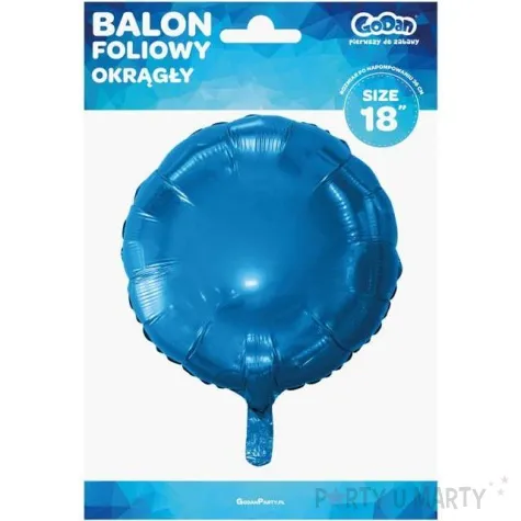 balon foliowy classic niebieski metalik godan 18 rnd