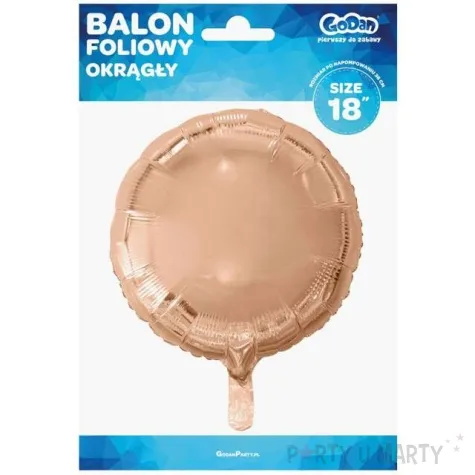balon foliowy classic rozowe zloto metalik godan 18 rnd