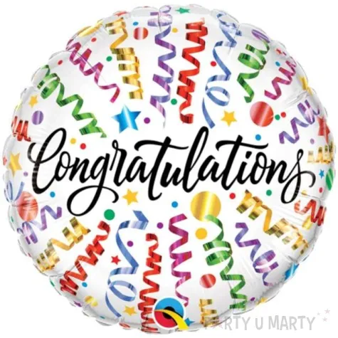 balon foliowy congratulations qualatex 18 rnd
