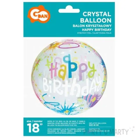 balon foliowy crystal urodzinowy godan 18 orb