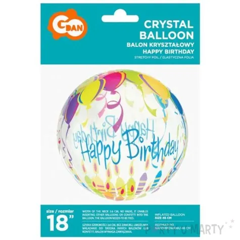balon foliowy crystal urodziny godan 18 orb