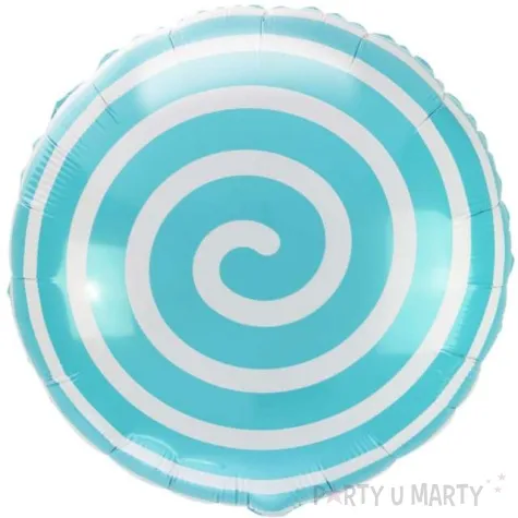 balon foliowy cukierek lizak spirala turkusowy arpex 18 rnd