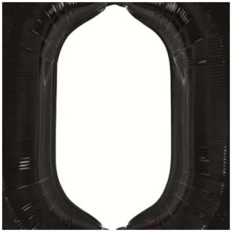 balon foliowy cyfra 0 beauty and charm czarny godan 36 dgt