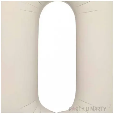 balon foliowy cyfra 0 bezowy matowy dekoracja na urodziny 34 dgt