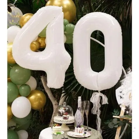 balon foliowy cyfra 0 bialy jix 40 shp