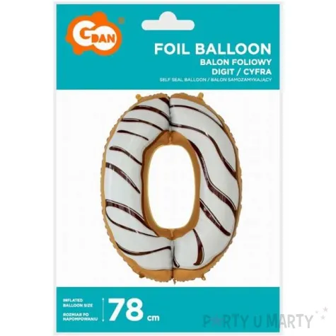 balon foliowy cyfra 0 ciasteczko godan 31 dgt