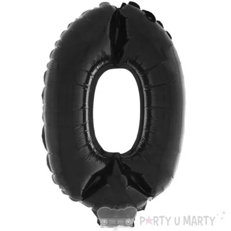 balon foliowy cyfra 0 czarny funny fashion 16 dgt