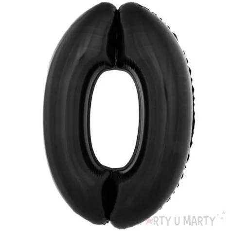 balon foliowy cyfra 0 czarny funny fashion 40 dgt